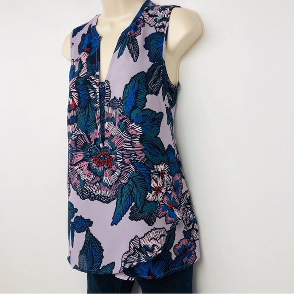 Maurices Purple Floral Sleeveless Top - Picture 12 of 16